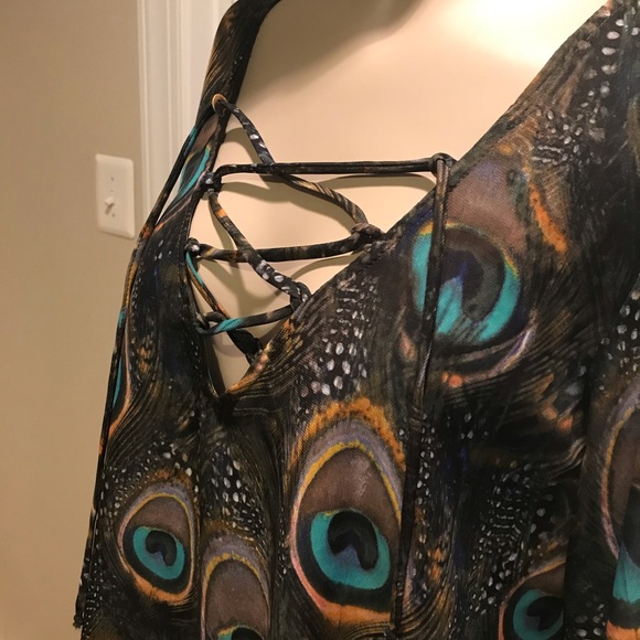Show Me Your Mumu peacock lace front top - Small - Picture 2 of 4